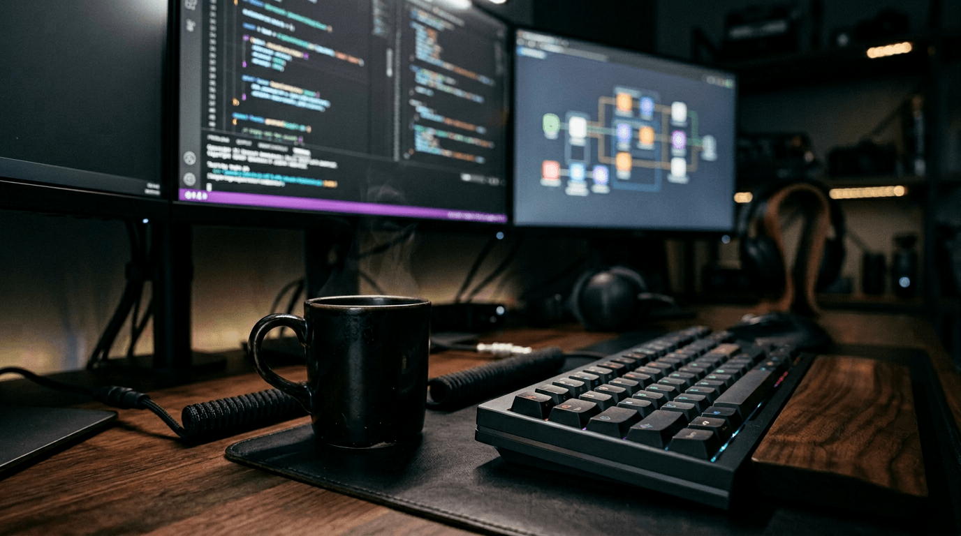 Engineering workspace with code and systems design